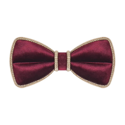 Men's Velvet Decorative Bling Edge Bow Tie