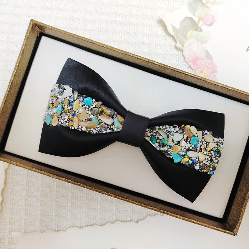 Men's Bling Sparkle Rhinestone Banquet Bow Tie