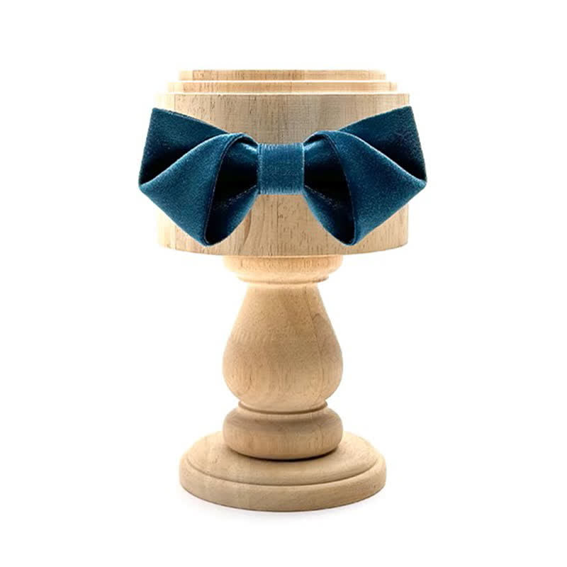 Men's Blue Series Solid Color Velvet Bow Tie