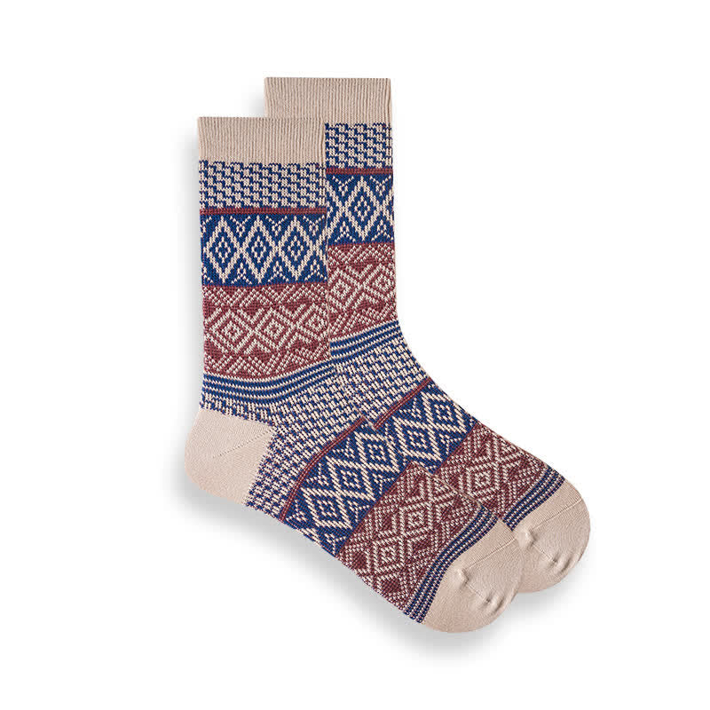 Retro National Style Ethnic Striped Socks