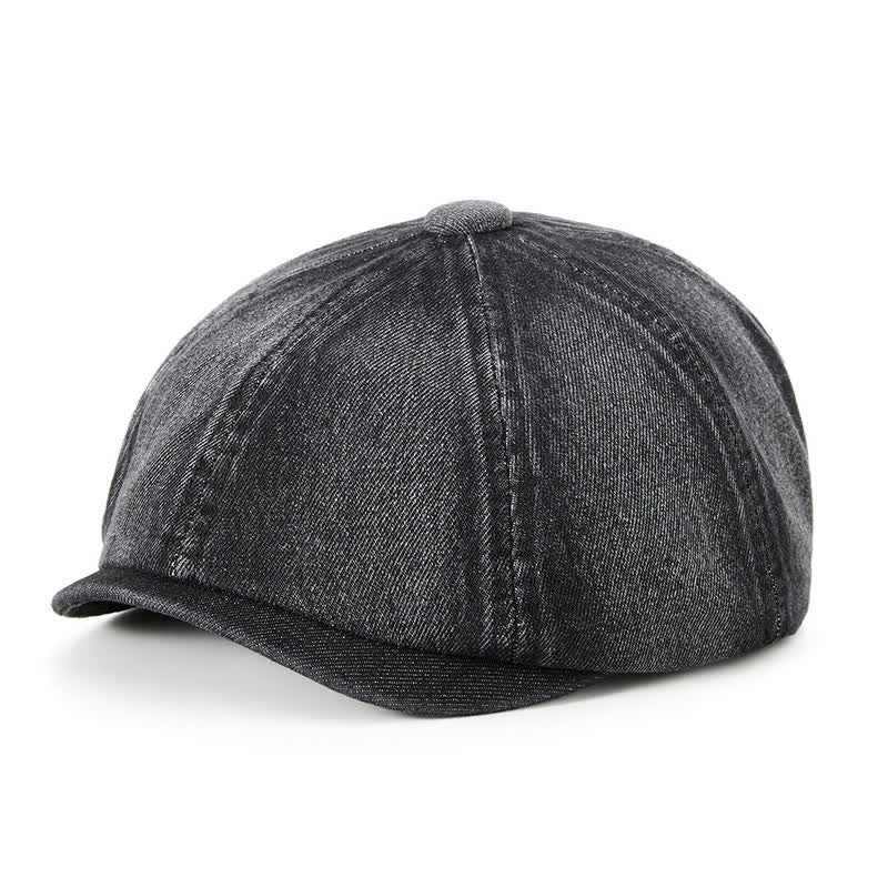 Distressed Vintage Washed Demin Beret Hat