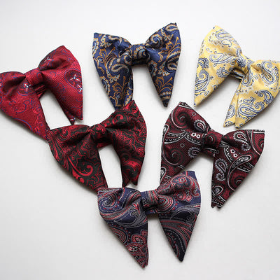 Men's Exotic Paisley Oversized Pointed Bow Tie