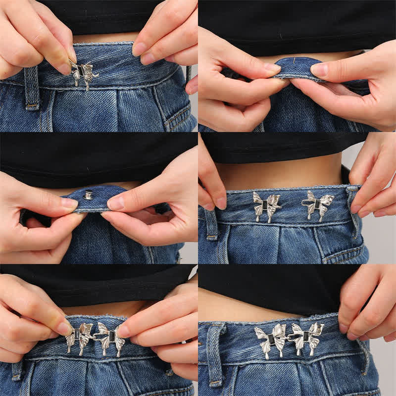 Women's Butterfly Detachable Jean Button Belt Clip