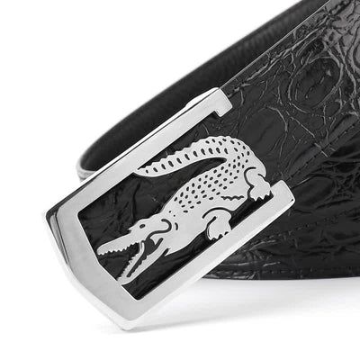 Men's Stylish Cartoon Crocodile Buckle Leather Belt