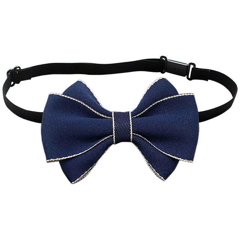 2Pcs Kid's Little Gentleman Multilayer Corsage Bow Tie Set