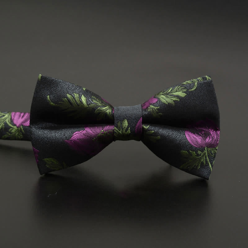 Men's Feather Floral Pattern Casual Daily Bow Tie