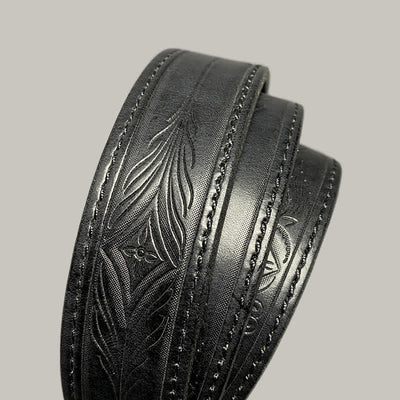 Classic Fasion Flower Printing Design Leather Belt