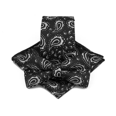 3Pcs Men's Cashew Flower Casual Bow Tie Necktie Set