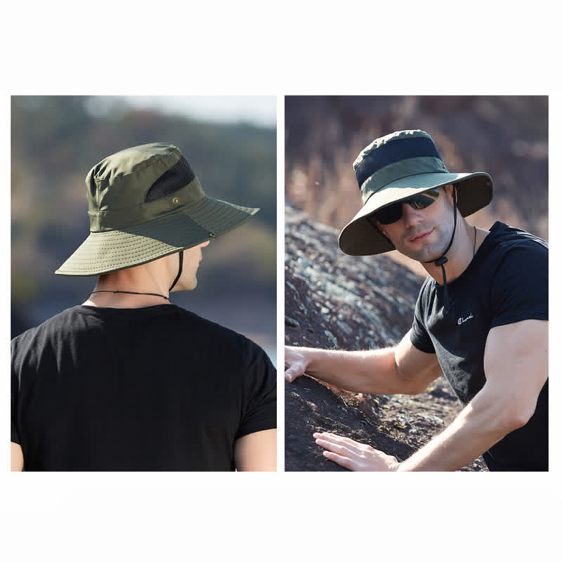 Men's Summer Sun Block Beach Travel Bucket Hat