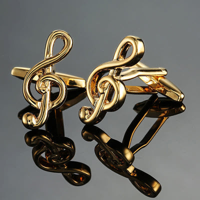 Men's Stylish Music Instrument Note Cufflinks