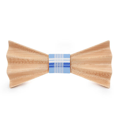 Men's Burlywood Stereo 3D Folded Wooden Bow Tie