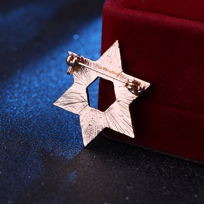 Men's Carving Star Of David Brooch