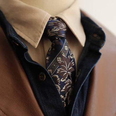 Men's Gorgeous Embroidery Flower Necktie