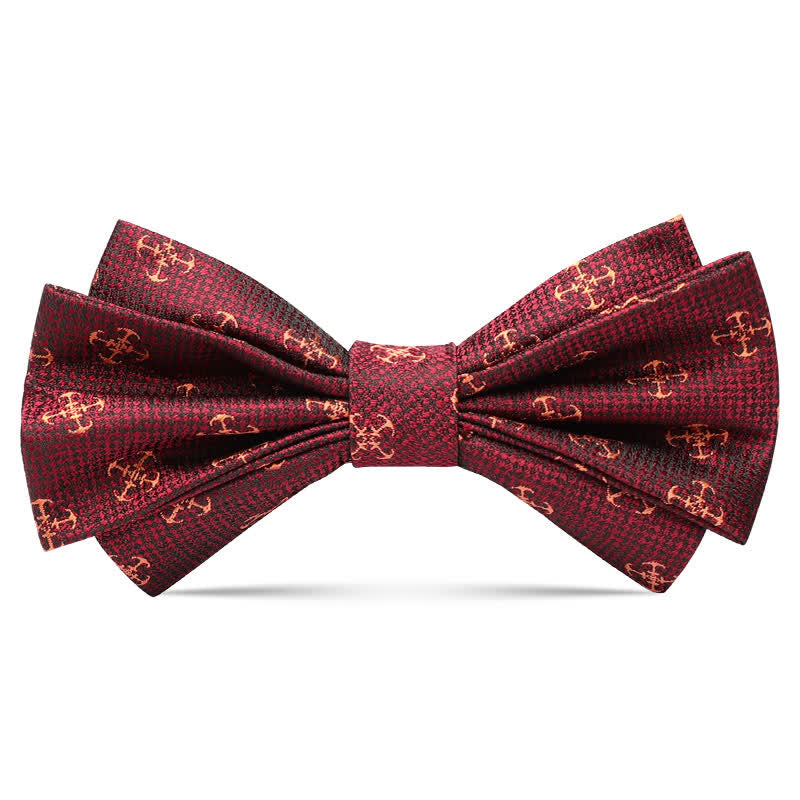 Men's Casual Burgundy Voyager Rudder Bow Tie