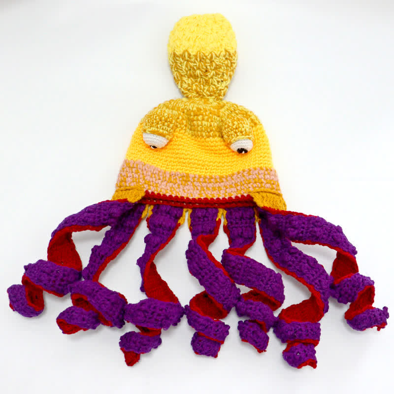 Novelty Octopus Tentacles Big Eyeball Knitted Hat