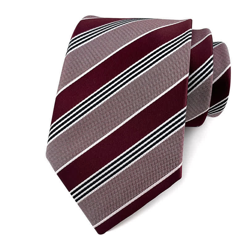 Men's Traditional Repp Striped Office Necktie