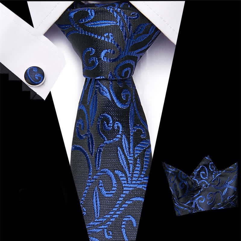 3Pcs Men's Twining Vine Necktie Set