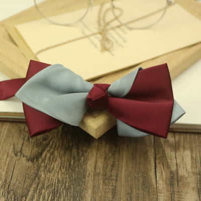 Men's Two Tone Colour Blocking Bow Tie