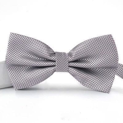 Men's Micro-checked Basic Color Bow Tie