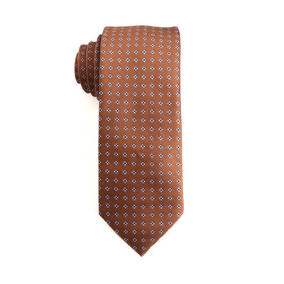 Men's Orange-Red Series Micro Motifs Necktie