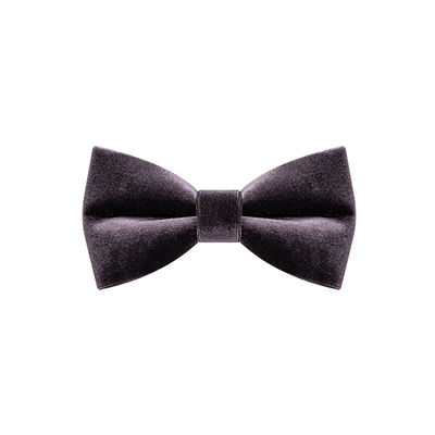 Men's Dark Purple Solid Color Velvet Bow Tie