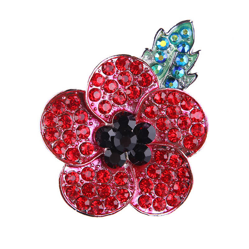 Women's Splendid Red Poppy Brooch