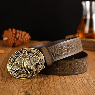 Men's Domineering Riding Bull Leather Belt