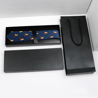 Men's Navy Blue Pheasant Flighting Necktie