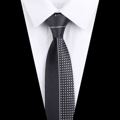 Men's Modern Patchwork Vertical Striped Necktie