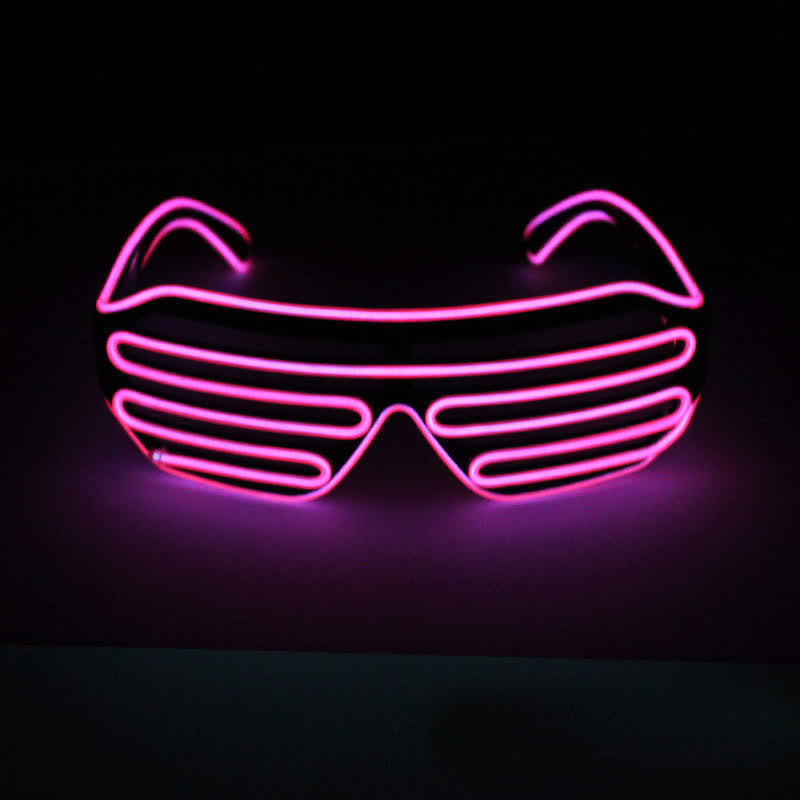 Colorful Shutter Form Flashing Light LED Glasses