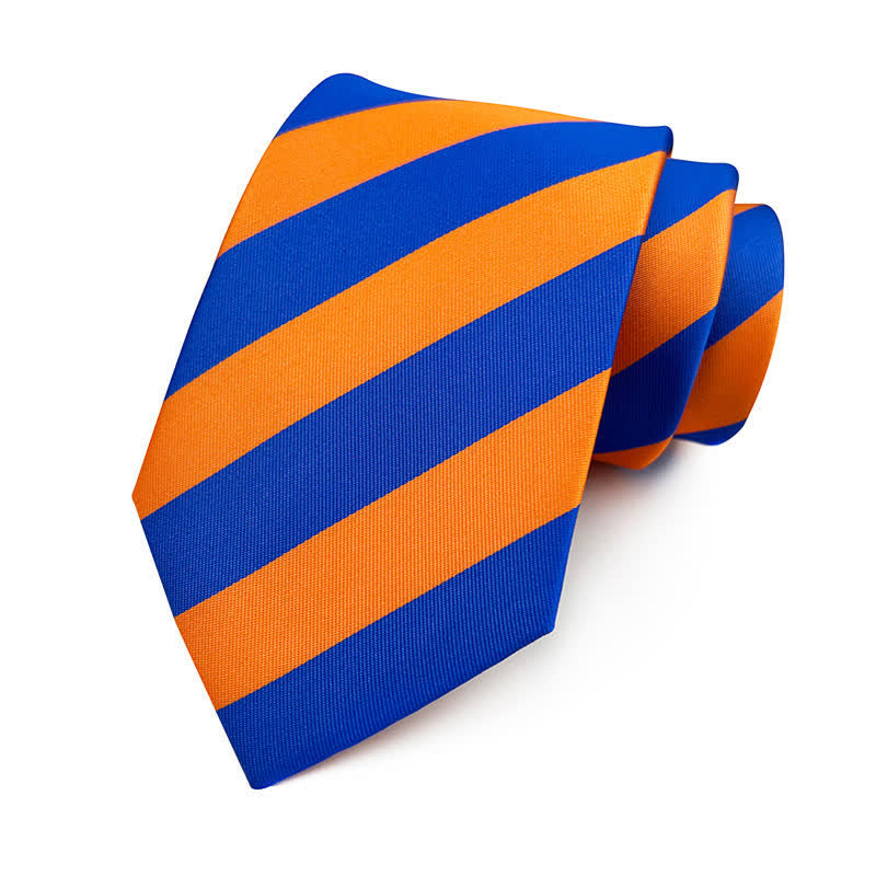 Men's Bright Colors Contrasting Striped Necktie