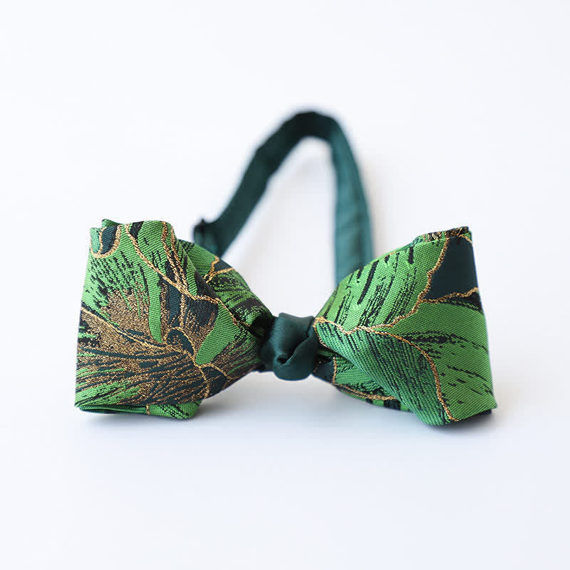 Men's Green Series Gold Tone Koi Bow Tie