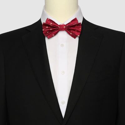 Men's Red Fragrant Tiny Flowers Bow Tie