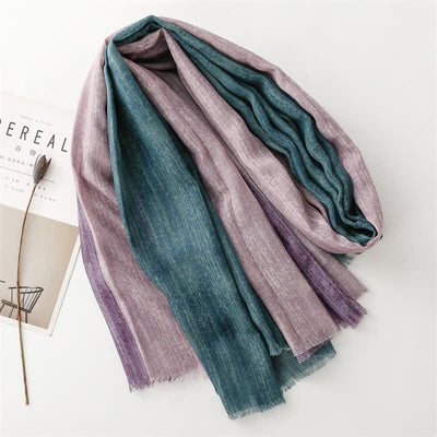 Women's Lightweight Mixed Color Stitching Scarf
