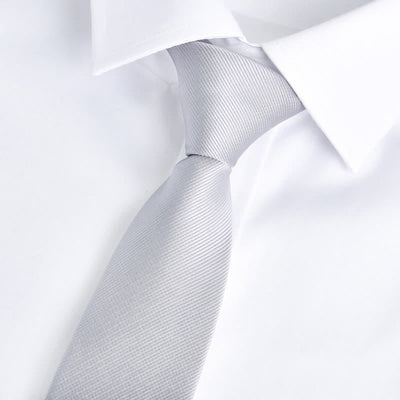 Men's Solid Color Zipper Tie Adjustable Necktie
