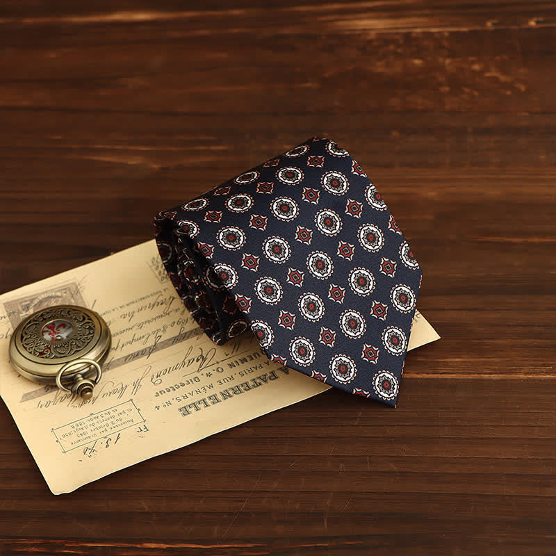 Men's Retro-Pop Geometric Motifs Necktie