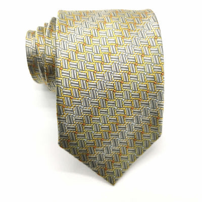 Men's Graduated Weave Pattern Pure Silk Necktie