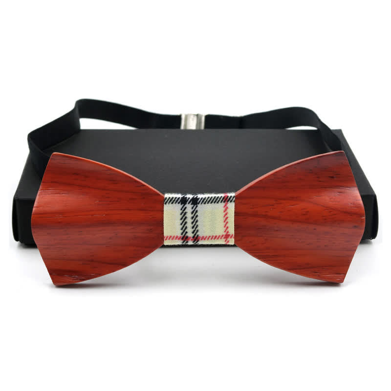 Men's Classy 3D Curved Wooden Bow Tie