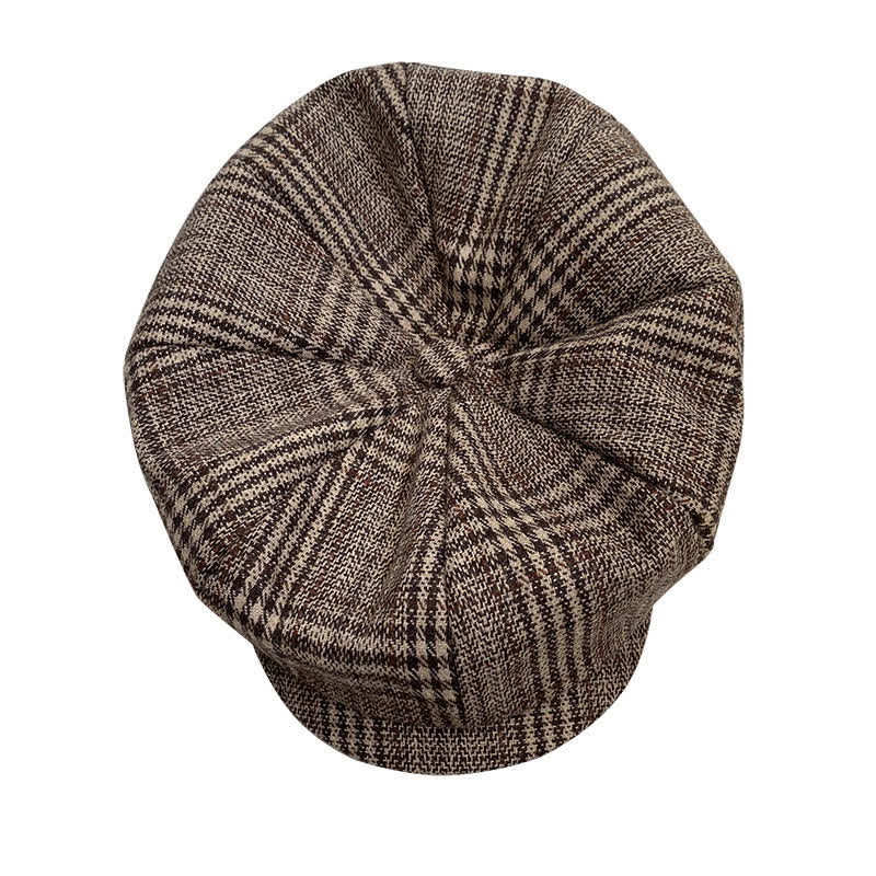 Ivy Gentlemen Plaid Octagonal Beret Cap