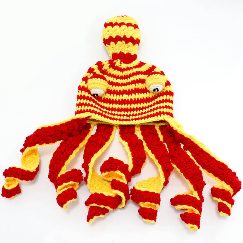 Novelty Octopus Tentacles Big Eyeball Knitted Hat