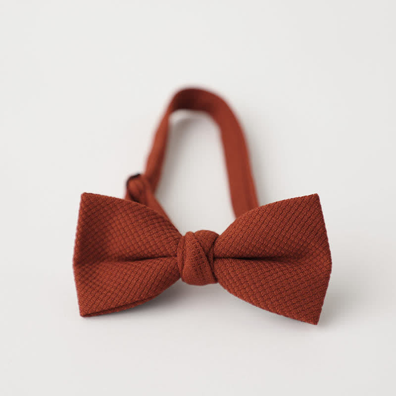 Men's Morandi Theme Solid Color Bow Tie