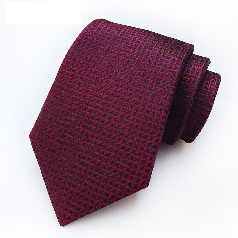 DarkRed Men's Extravagant Geometry Necktie