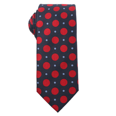 Men's Energetic Red Black Series Striped Necktie