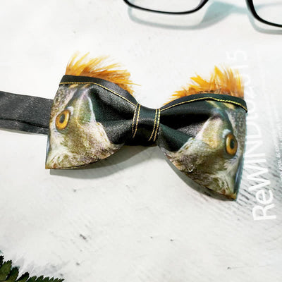 Men's Funny Owl Feather Bow Tie