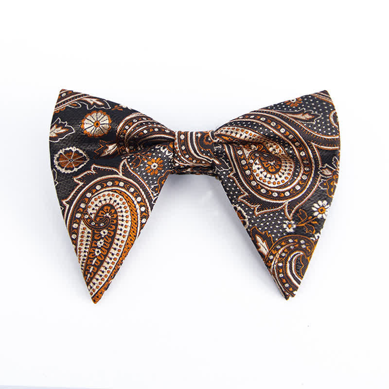 Men's Colorful Paisley Oversized Pointed Bow Tie