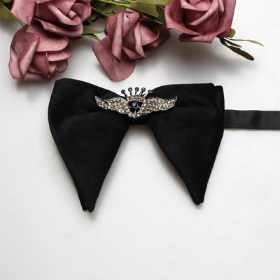 Men's Charming Velvet Oversized Pointed Bow Tie