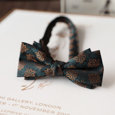 Men's Vintage Floral Pattern Wedding Suit Bow Tie