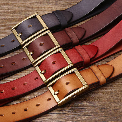 Men's Stud Detail Tough Guy Leather Belt