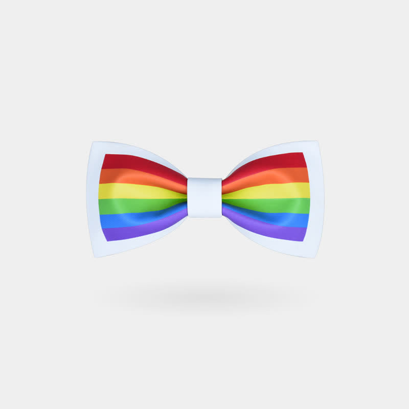 Men's Pride Flag Rainbow Stripes Bow Tie