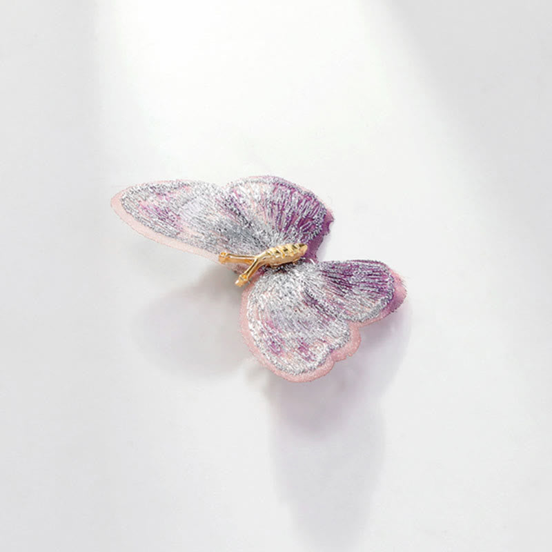 Women's Dreamy Embroidery Butterfly Brooch